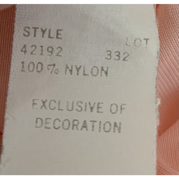 Vintage Pink Gown Small Ruffle Lace Cottagecore Prairie Country Satiny Nylon - Picture 8 of 8